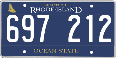 RI license plate 697212