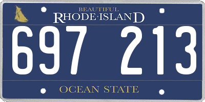 RI license plate 697213