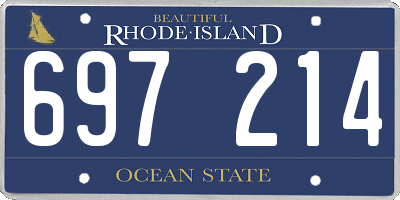 RI license plate 697214
