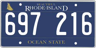 RI license plate 697216