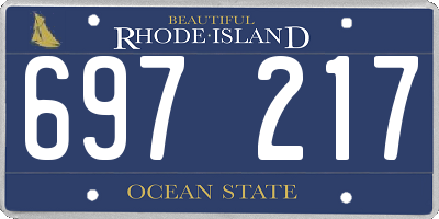 RI license plate 697217