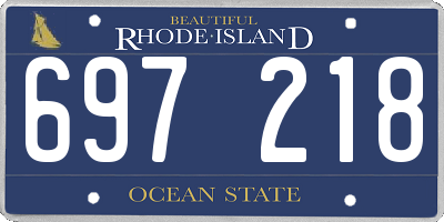 RI license plate 697218