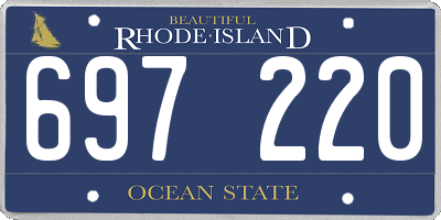 RI license plate 697220