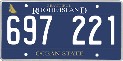 RI license plate 697221