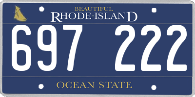 RI license plate 697222