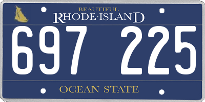 RI license plate 697225
