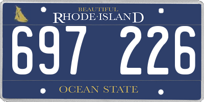 RI license plate 697226