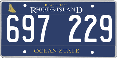 RI license plate 697229