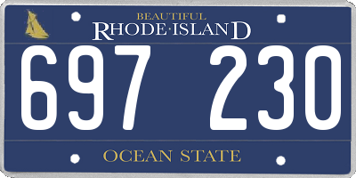 RI license plate 697230