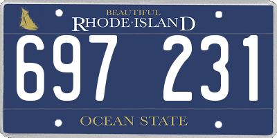 RI license plate 697231