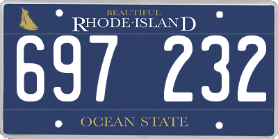 RI license plate 697232