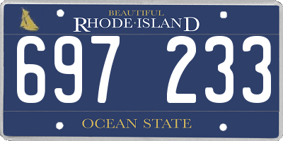 RI license plate 697233