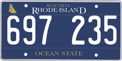 RI license plate 697235
