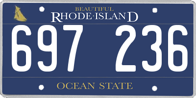 RI license plate 697236