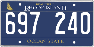 RI license plate 697240
