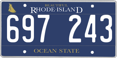 RI license plate 697243