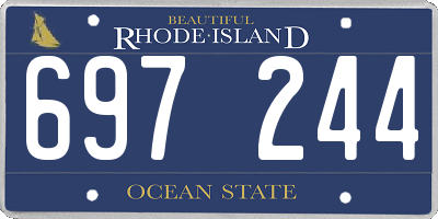 RI license plate 697244