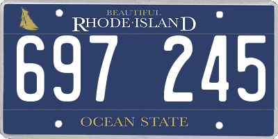 RI license plate 697245