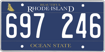 RI license plate 697246