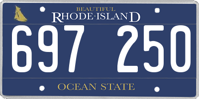 RI license plate 697250