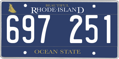 RI license plate 697251