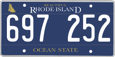 RI license plate 697252