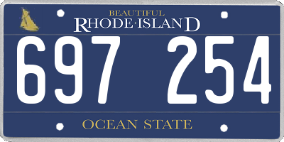 RI license plate 697254