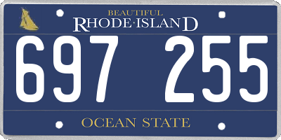 RI license plate 697255