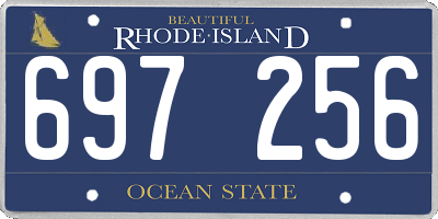 RI license plate 697256