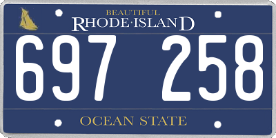 RI license plate 697258