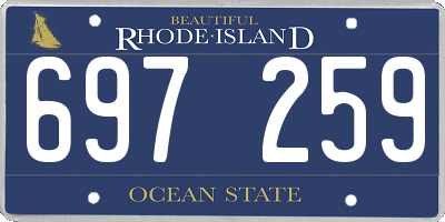RI license plate 697259