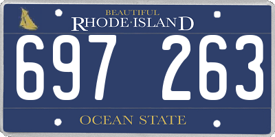RI license plate 697263