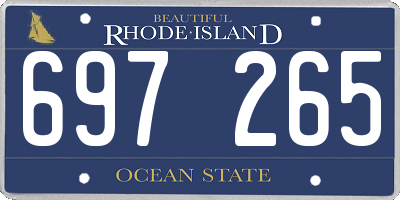 RI license plate 697265