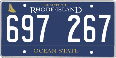 RI license plate 697267