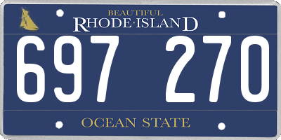 RI license plate 697270
