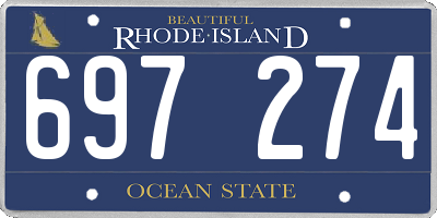 RI license plate 697274