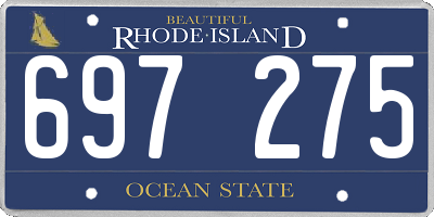 RI license plate 697275