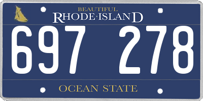 RI license plate 697278