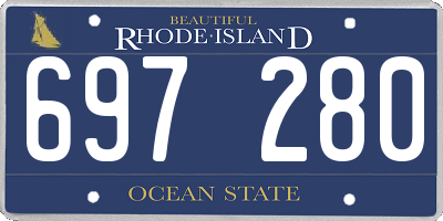 RI license plate 697280