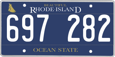 RI license plate 697282