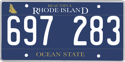 RI license plate 697283