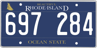 RI license plate 697284