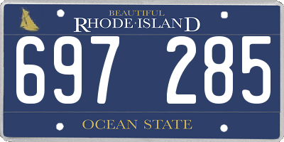 RI license plate 697285