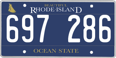 RI license plate 697286