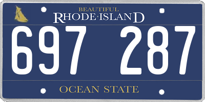 RI license plate 697287
