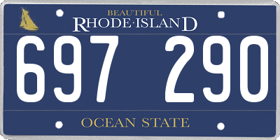 RI license plate 697290
