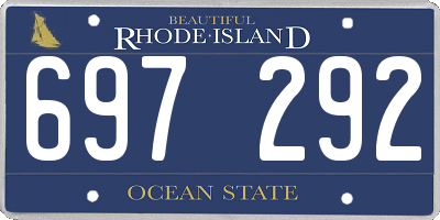 RI license plate 697292
