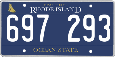 RI license plate 697293