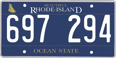 RI license plate 697294