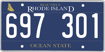 RI license plate 697301